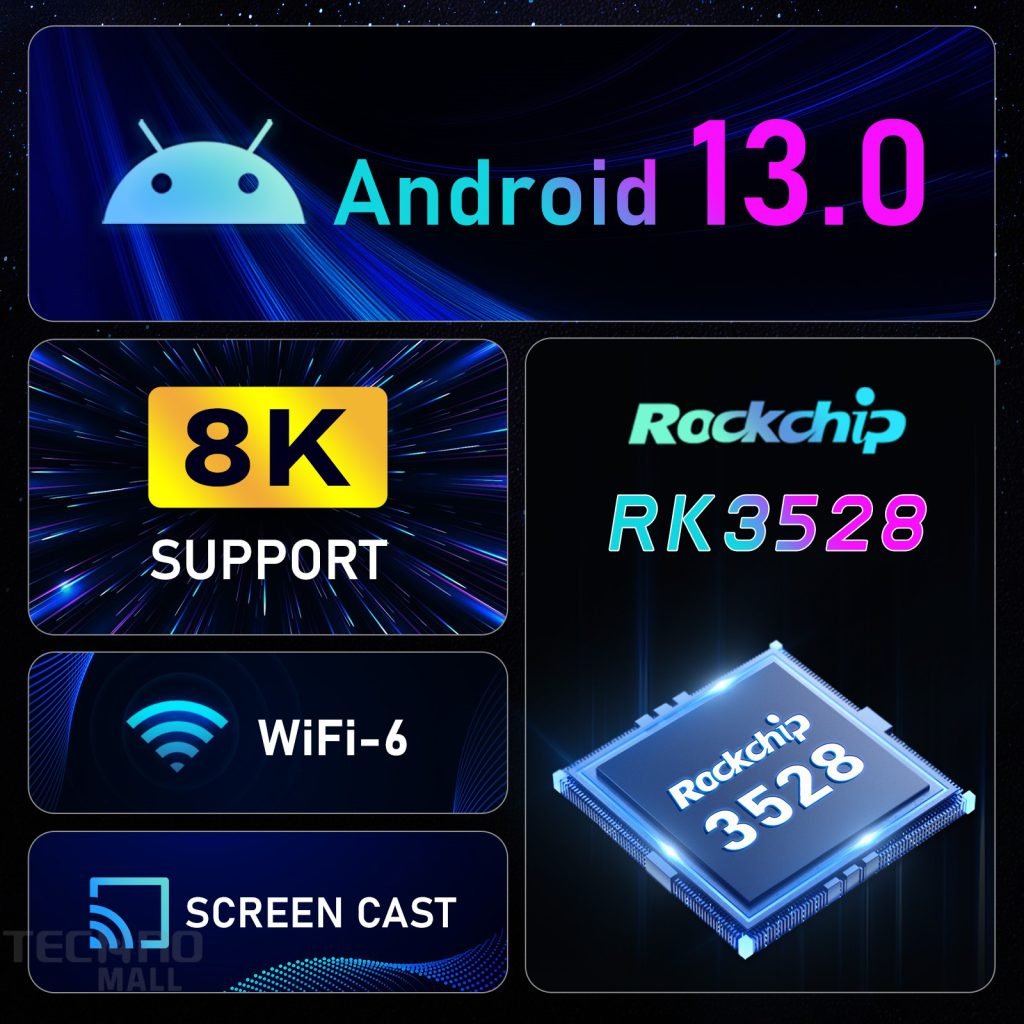 اندروید باکس H96 MAX RK3528 android 13